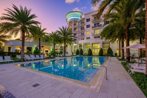 pool at night