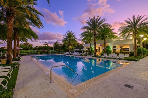 pool at night