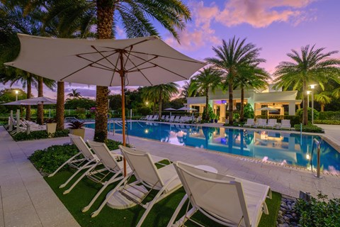pool at night