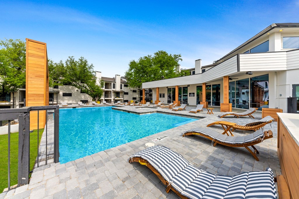 take a dip in the resort style pool