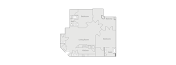 a floor plan of a bedroom apartment