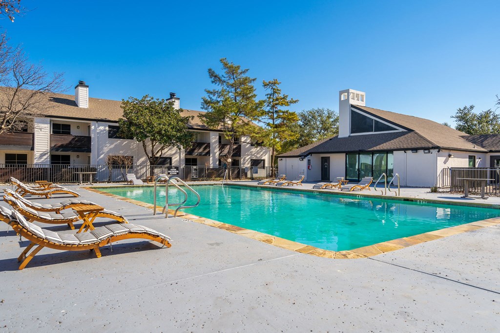 the swimming pool at our apartments