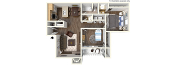 The Vue at Rocklin Ridge Apartments 2 Bedroom Floorplan
