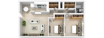 the living room floor plan of a 2100 sq ft apartment