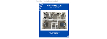 a floor plan of two bedroom one bath