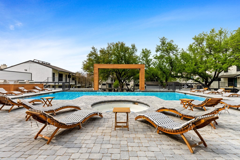 our apartments showcase an unique swimming pool