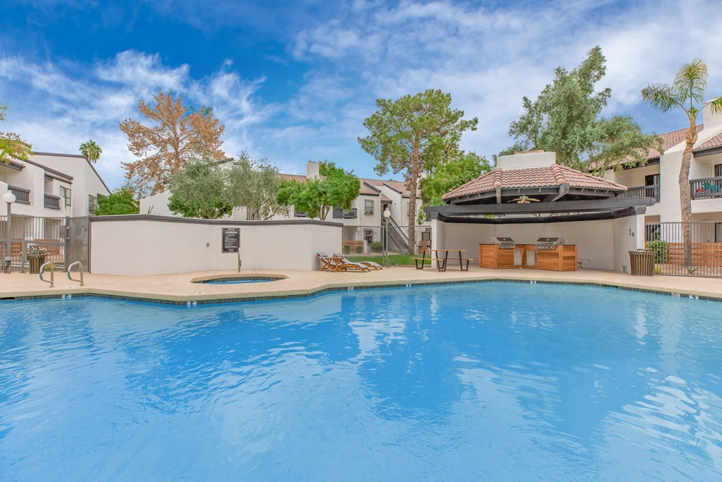 pool at the enclave at woodbridge apartments in sugar land, tx