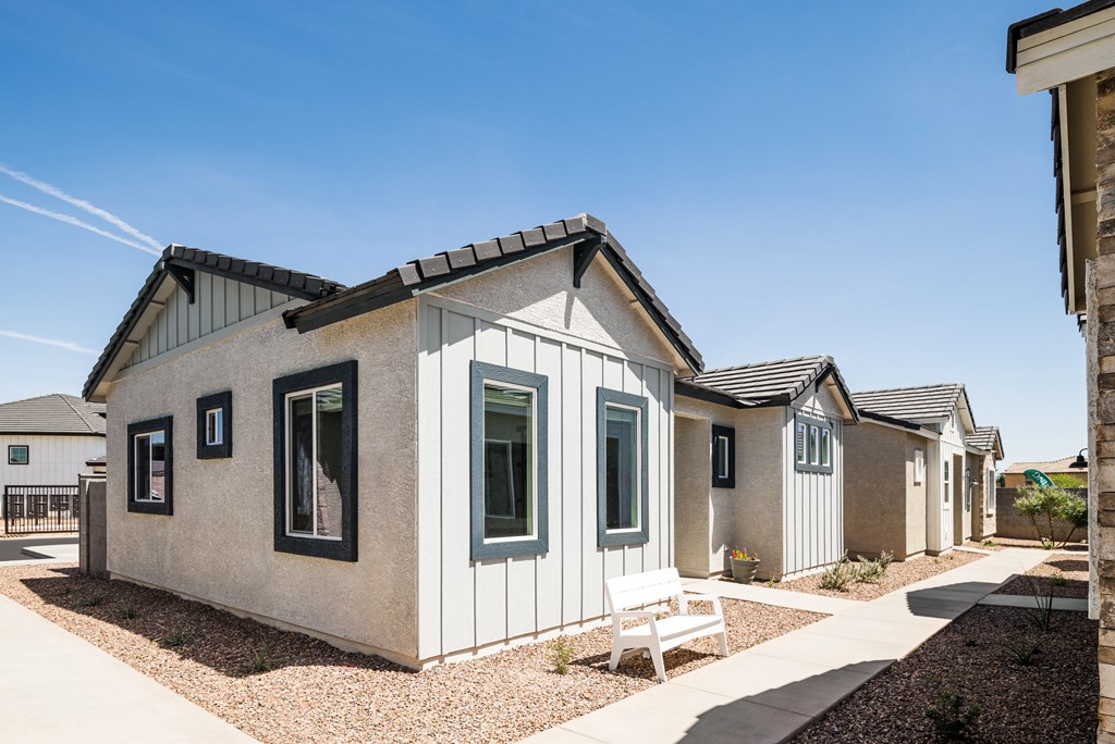 a row of manufactured homes