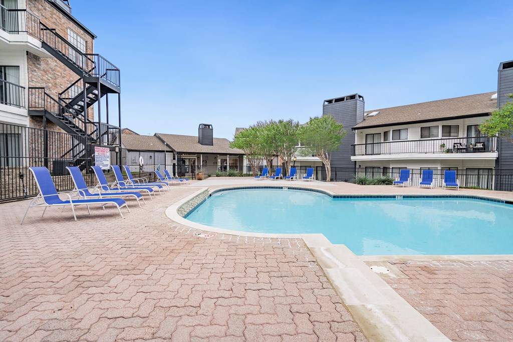 the swimming pool at our apartments