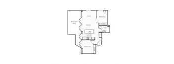 A black and white image of a house floor plan.