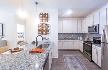 interior view of the kitchen with stainless steel appliances and granite countertop - Photo Gallery 2