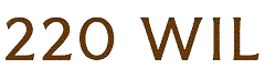 The image displays the numbers 220 and the letters WIL.