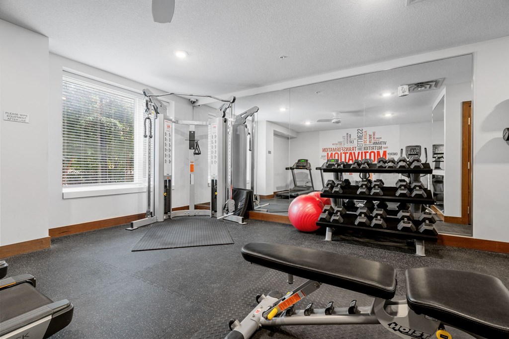 the gym at the agave apartments