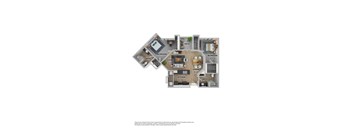 A diagram of a house layout with labeled rooms.