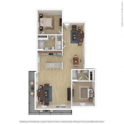 a floor plan of a 1 bedroom apartment