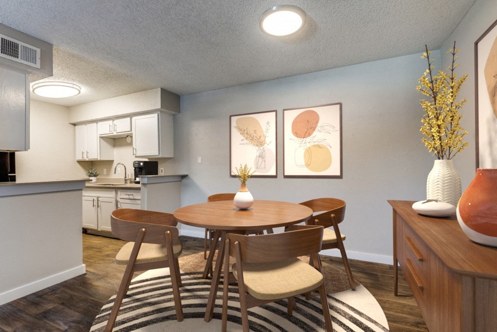 the preserve at ballantyne commons apartment dining room and kitchen