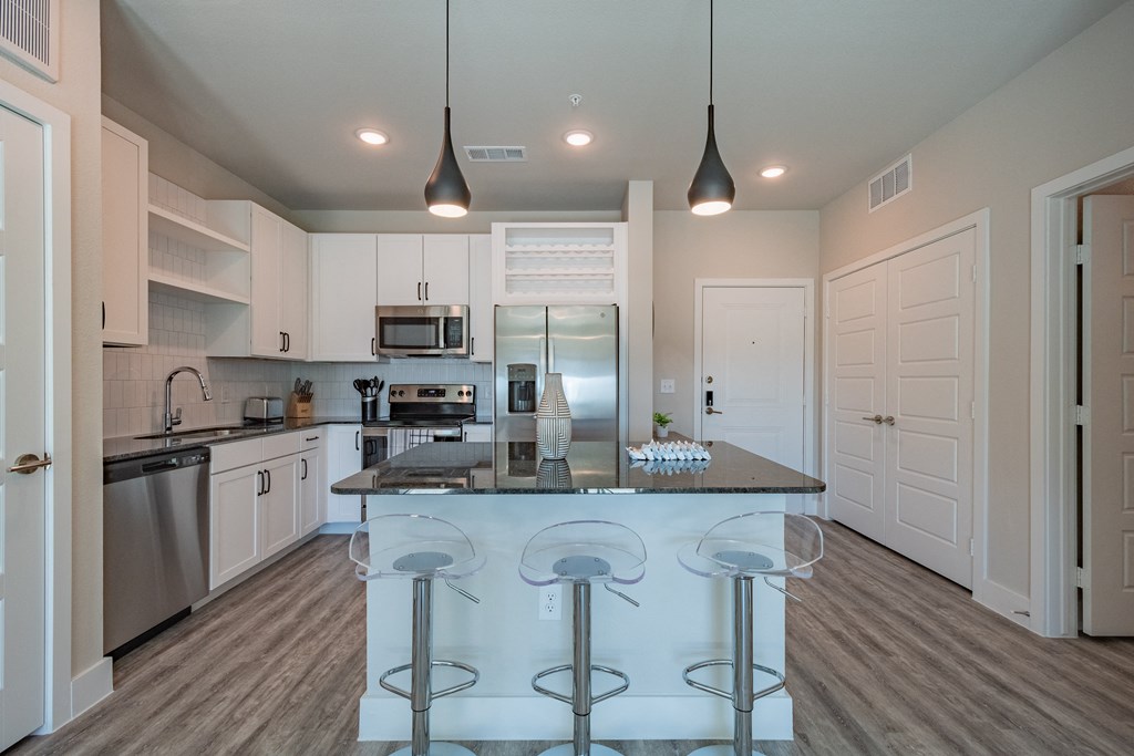 Model Apartment Home Kitchen and Island
