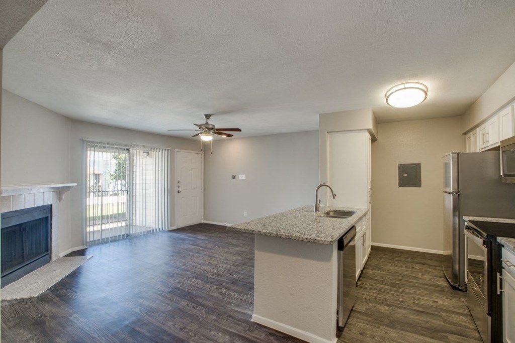 wood-style flooring in our pearland texas apartment community