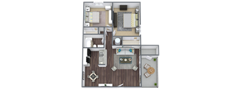 a floor plan of a 1 bedroom apartment at the carillon in miami