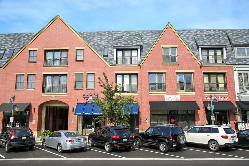 Exterior view of the community with new stores near by