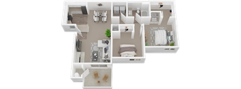 Sutter Ridge Apartments 2 Bedroom Floorplan