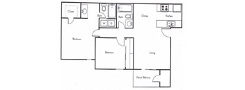 a small house with a kitchen and a living room