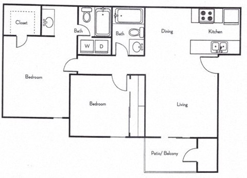 a small house with a kitchen and a living room