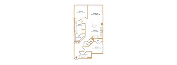 A floor plan of a house with rooms labeled, including a bathroom, a bedroom, and an entertainment area.