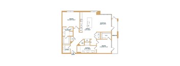 A floor plan of a house with labeled rooms and dimensions.