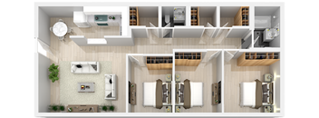 the living room floor plan of a 2100 sq ft apartment