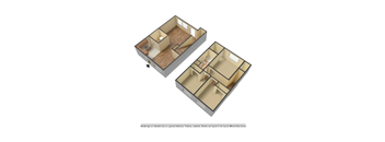 the 1122 small floor plan  studio apartment