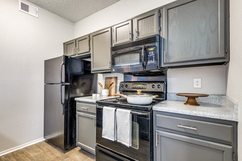 our apartments have a modern kitchen with stainless steel appliances