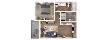 a1 floor plan  1 bedroom  129