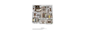 a floor plan is shown for a 3d floor plan