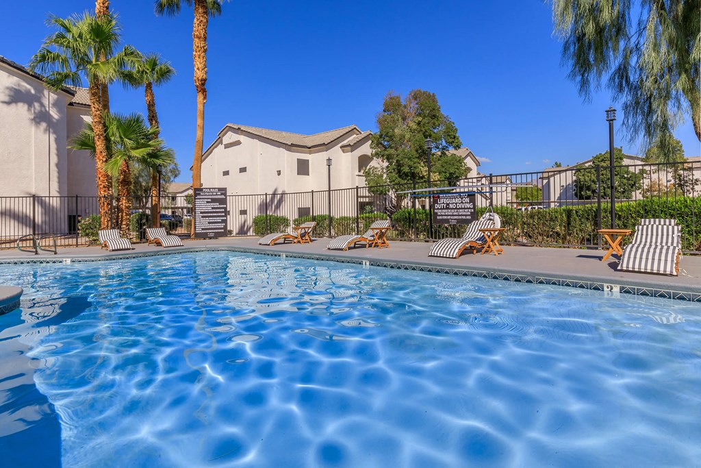 our apartments showcase a swimming pool