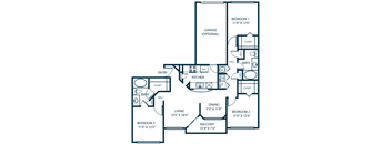 a floor plan of a house with a bedroom and a living room