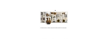 a floor plan of a house with a bedroom and a living room