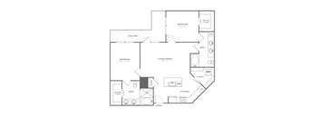 a 1 bedroom floor plan  apartments