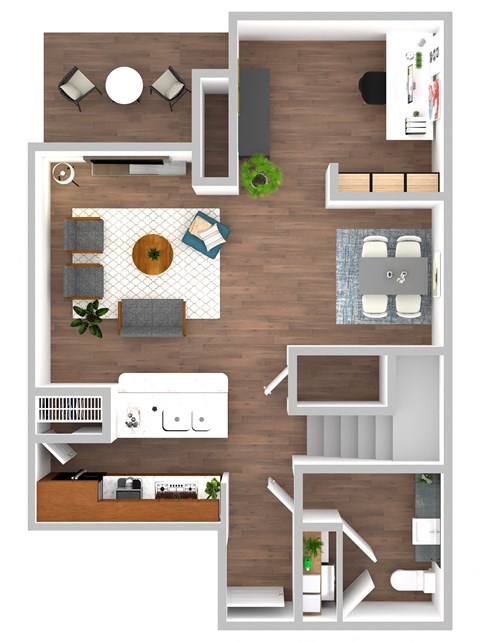 a floor plan of a 1 bedroom apartment