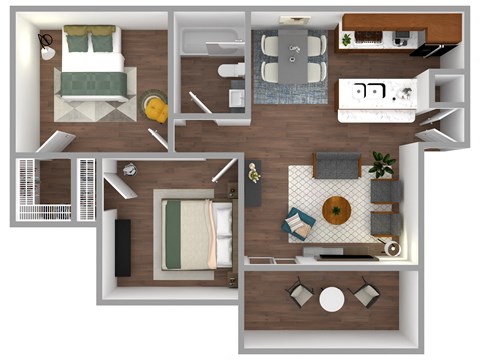 the bungalow floor plan 1x1