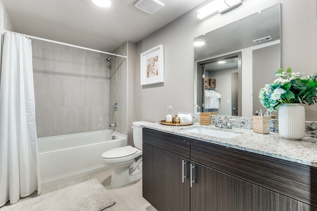 our apartments offer a bathroom with a bathtub