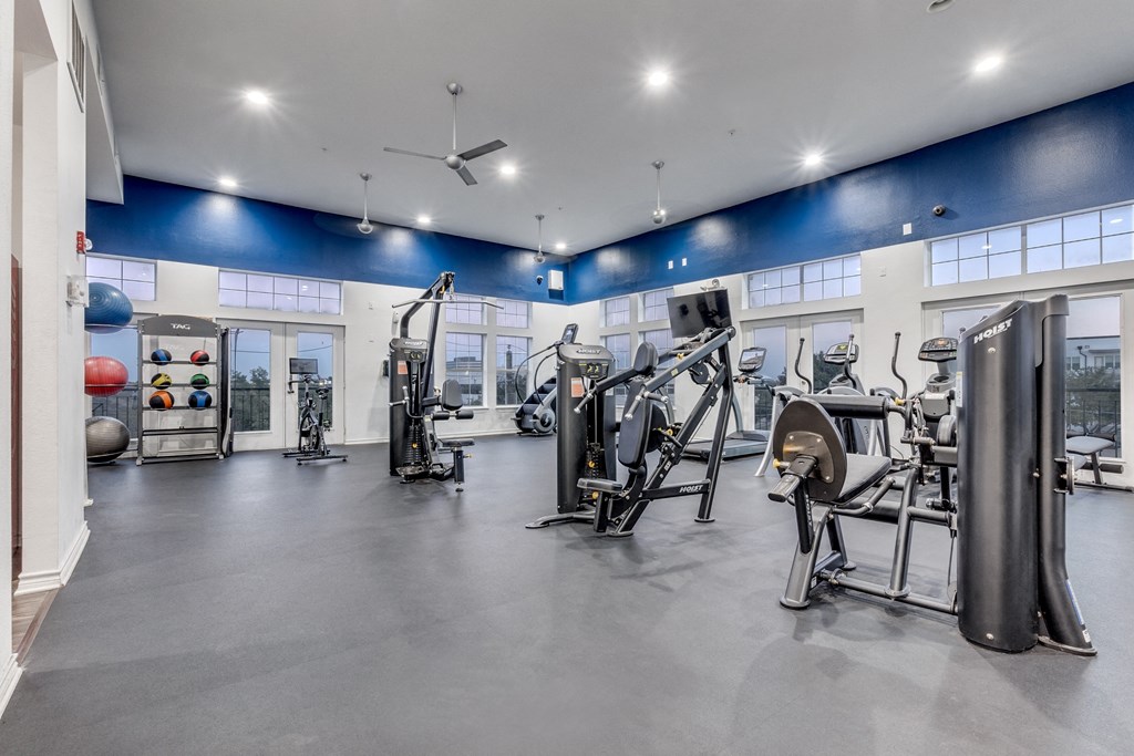 the gym at the apartments