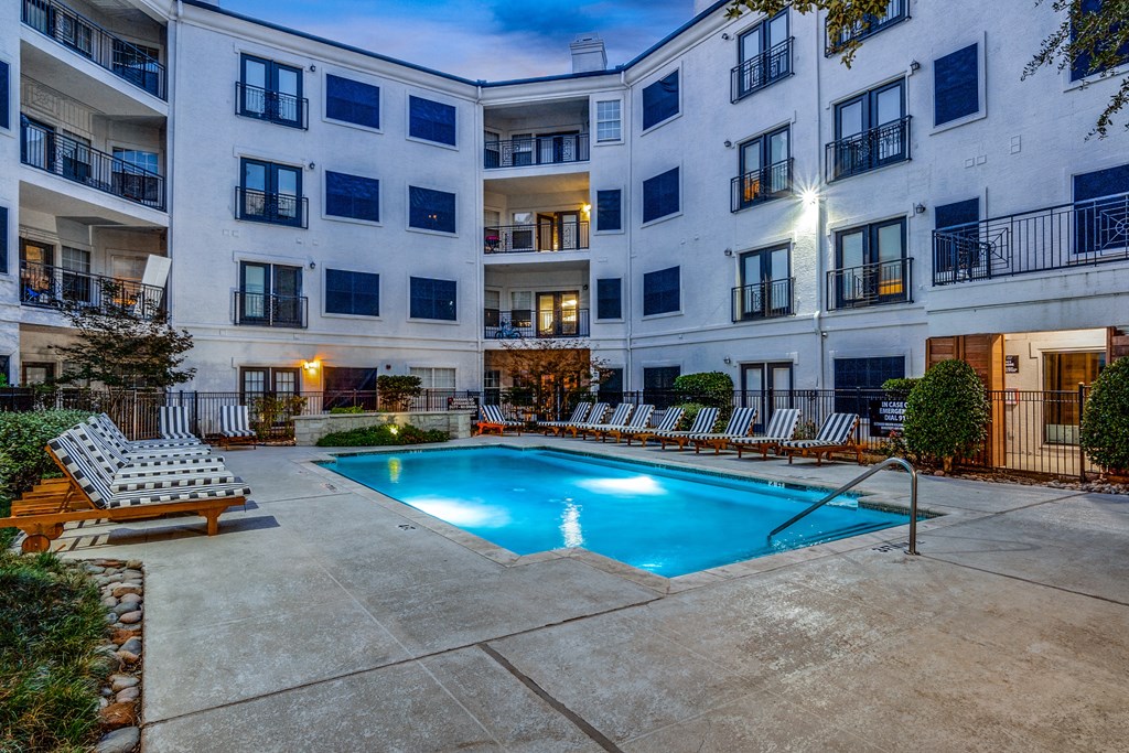 our apartments have a large swimming pool in front of our building