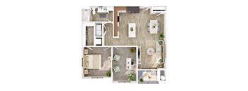 A series of images showing different room layouts.