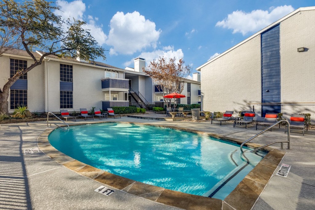 our apartments have a large swimming pool in front of our buildings