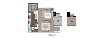 the floor plan of life at dusk