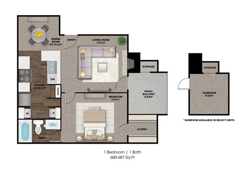the floor plan of life at dusk