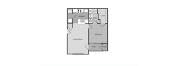 a floor plan of a two bedroom apartment