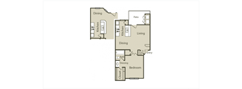 a floor plan of a two bedroom apartment