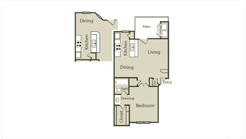 a floor plan of a two bedroom apartment
